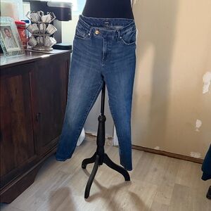 Express Dark Blue Ankle Jeans